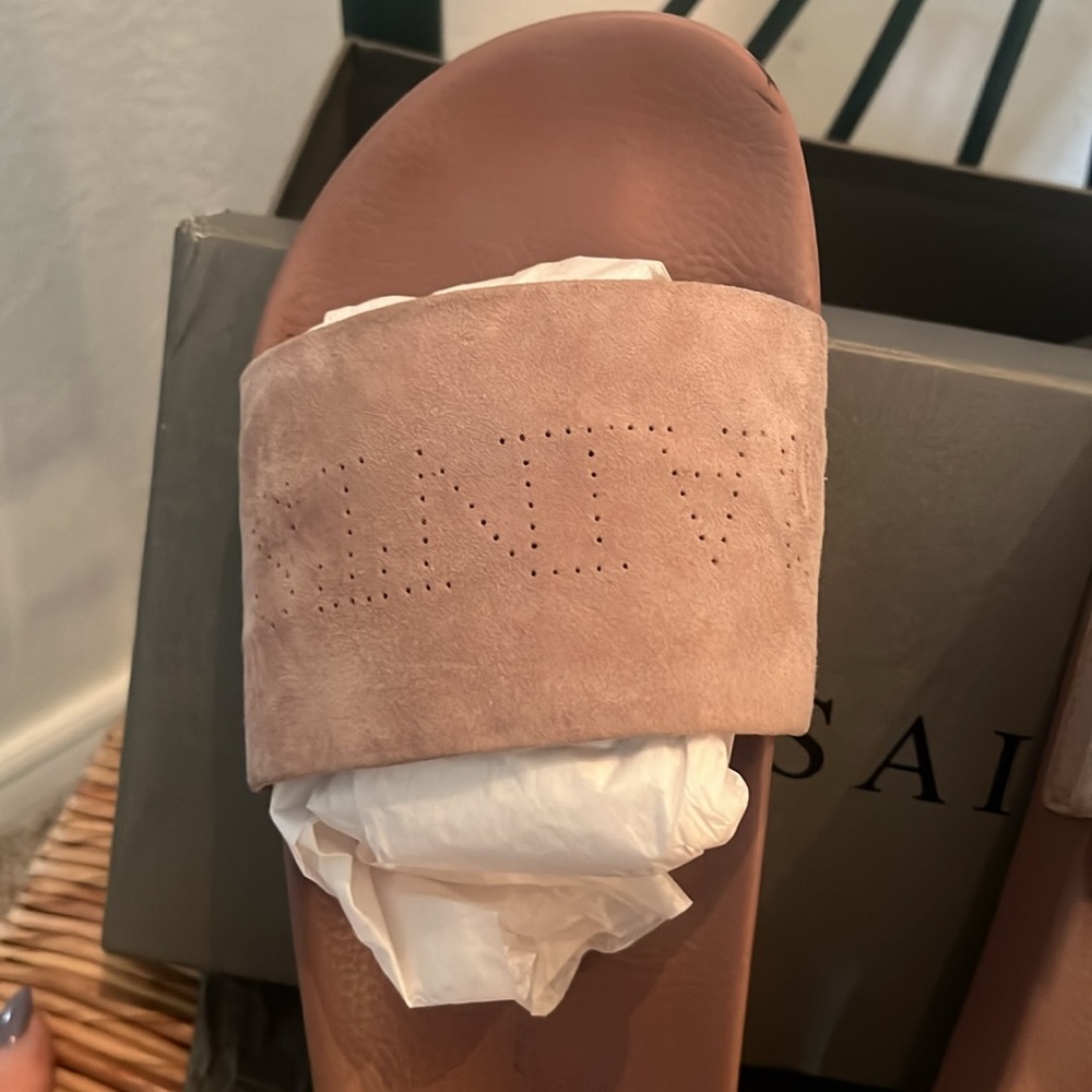 ALL SAINTS Sz 8 Women's Pink Slide Sandals, gently used. With original box. - Picture 3 of 10
